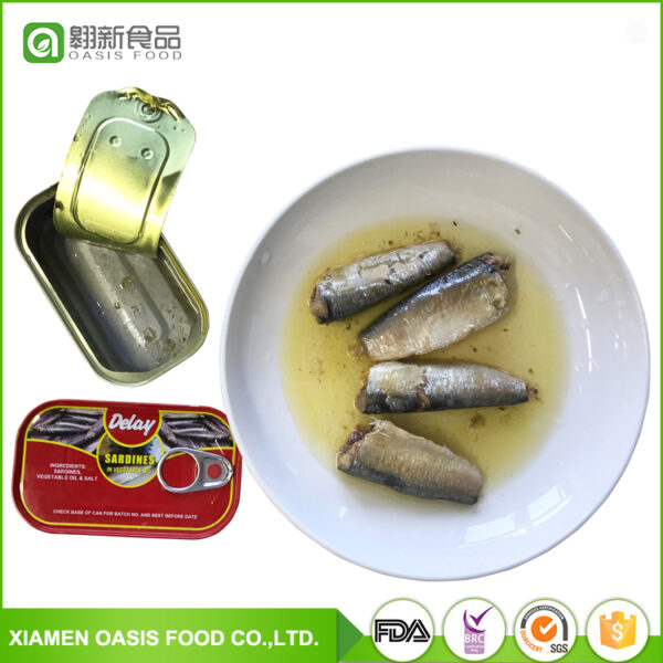 Canned Sardines in Vegetable Oil Oasis Food